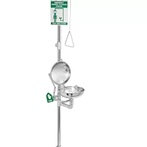 Pactek Emergency Shower/Eyewash Station - Stainless Steel