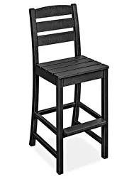 Polywood® Bar Height Patio Chair - Black