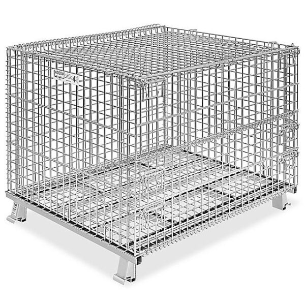 Collapsible Wire Container with Lid