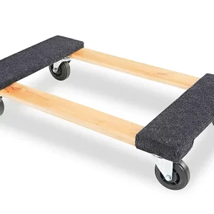 Standard Hardwood Carpet End Dolly - 4" Casters, 750 lb Capacity