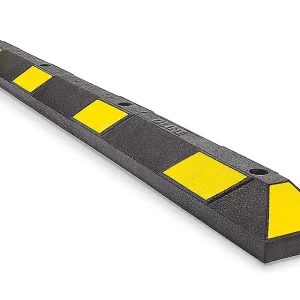 Parking Stop - 6', Rubber, Black/Yellow