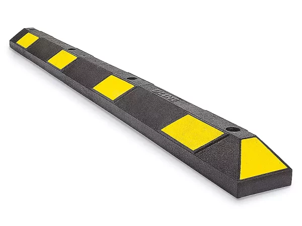 Parking Stop - 6', Rubber, Black/Yellow