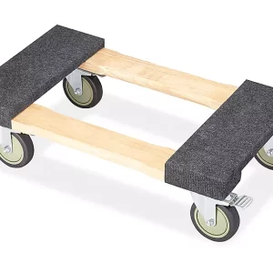 Deluxe Hardwood Carpet End Dolly - 30 x 18", 5" Casters, 1,500 lb Capacity