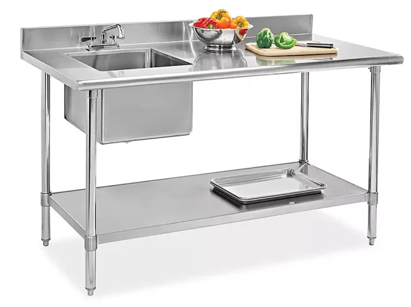 Stainless Steel Worktables with Sink
