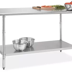 Adjustable Height Stainless Steel Worktables