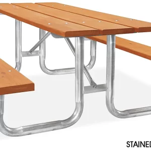 Wood Steel Frame Picnic Tables
