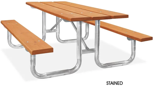 Wood Steel Frame Picnic Tables