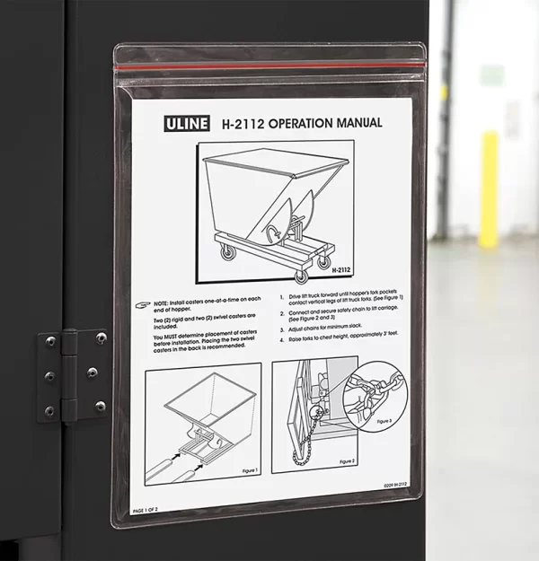 Reclosable Press-On Vinyl Envelopes
