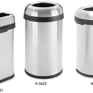 Open Top Stainless Steel Trash Cans