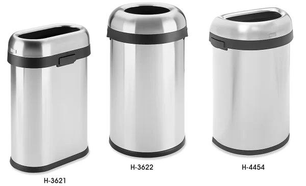 Open Top Stainless Steel Trash Cans
