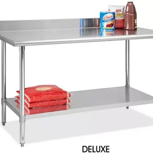 Stainless Steel Worktables with Backsplash