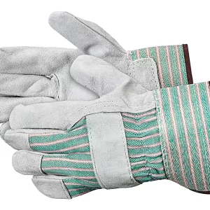 Industrial Leather Palm Safety Cuff Gloves