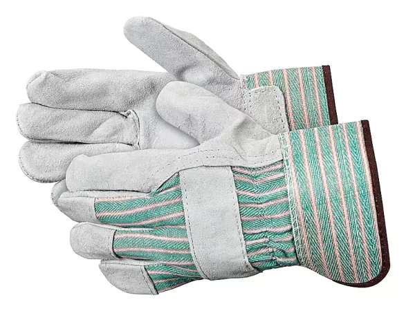 Industrial Leather Palm Safety Cuff Gloves