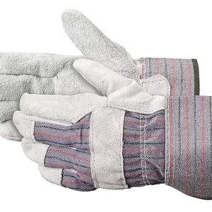 Leather Palm Safety Cuff Gloves