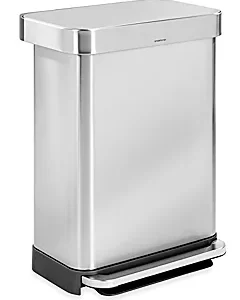 Jumbo Step-On Stainless Steel Trash Can
