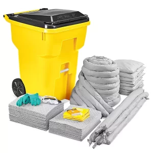 Universal 95 Gallon Mobile Can with Wheels Spill Kit