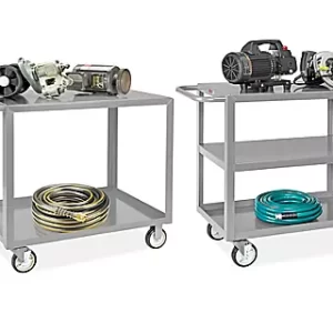 Packtek Welded Steel Flat Shelf Carts