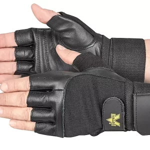VALEO® Leather Padded Lifting Gloves with Wrist Support