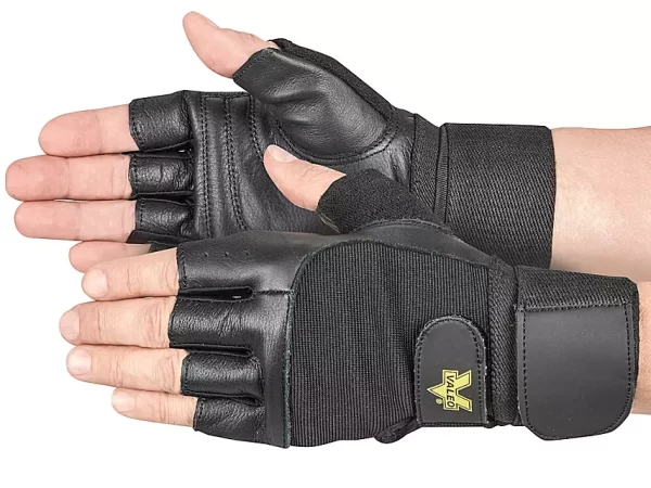 VALEO® Leather Padded Lifting Gloves with Wrist Support