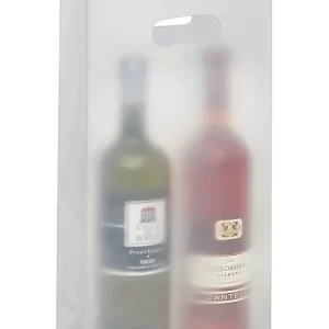 Frosty Die Cut Bags - 7 3⁄4 x 3 1⁄2 x 15", Double Wine, Clear