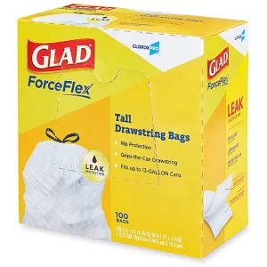 Glad® ForceFlex® Tall Kitchen Drawstring Trash Bags – 13 Gallon