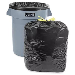Drawstring Trash Liners - 1.4 Mil, 33 Gallon, Black
LINEAR LOW DENSITY
