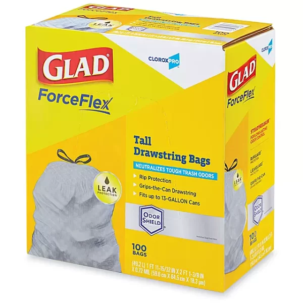 Glad® ForceFlex® OdorShield® Drawstring Trash Bags - 13 Gallon