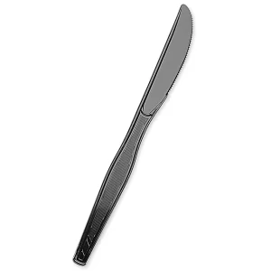 Pactek Plastic Knives Bulk Pack - Heavyweight, Black