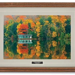 Boathouse Reflection Print