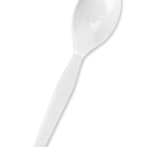 Pactek Plastic Spoons - Standard Weight, White
