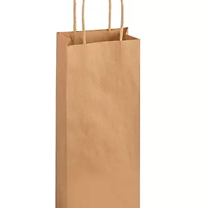 Kraft Paper Shopping Bags - 5 1⁄2 x 3 1⁄4 x 12 1⁄2", Wine