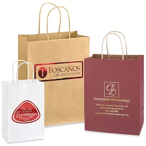 CUSTOM HOT STAMPED PAPER SHOPPING BAGS