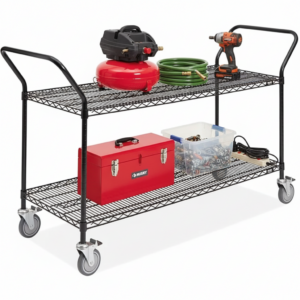 Black Heavy-Duty Wire Carts