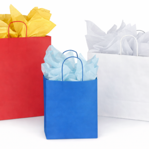 Custom Ink Printed Paper Shopping Bags