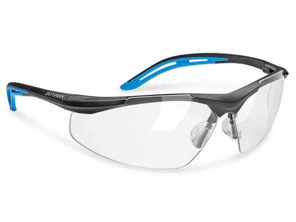 Jayhawk™ Safety Glasses - Black Frame, Clear Lens