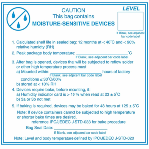 MOISTURE SENSITIVE LABEL