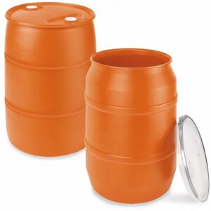 Red Plastic Drums