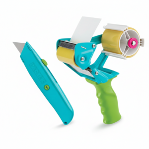 Pactek Lime Green Knife and Tape Dispenser Combo