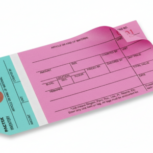 2-Part Stub Style Carbonless Inventory Tags