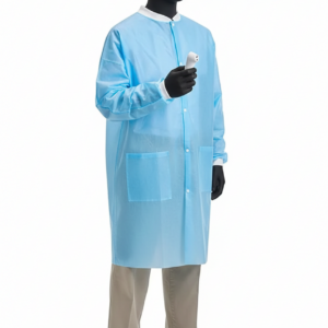 Pactek Knit Cuff Lab Coats - Blue, 3XL