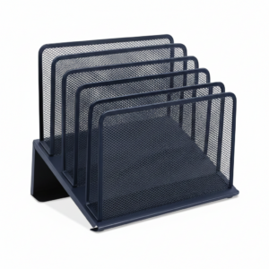 Wire Mesh Desktop File Sorter - Black