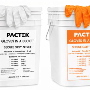Secure Grip™ Nitrile Gloves in a Bucket