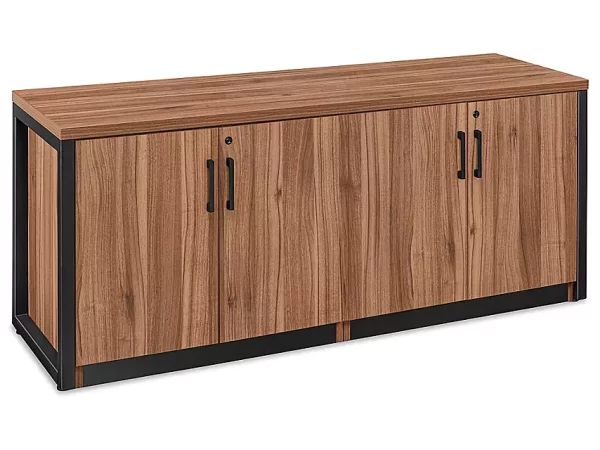 Metro Double Cabinet Credenza - Walnut