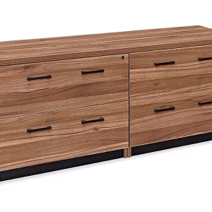 Metro Double Lateral File Cabinet - 2-Drawer, Walnut