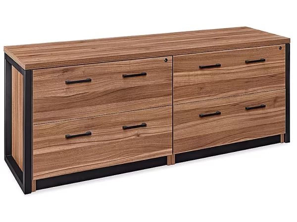 Metro Double Lateral File Cabinet - 2-Drawer, Walnut