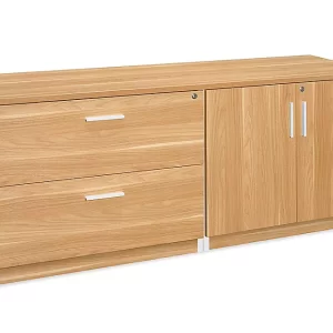 Designer Lateral File and Cabinet Credenza - Maple