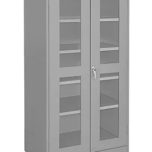 Industrial Clear-View Cabinet - 36 x 24 x 72", Unassembled, Gray