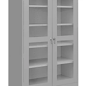 Jumbo Heavy Duty Clear-View Cabinet - 48 x 24 x 78", Unassembled, Gray