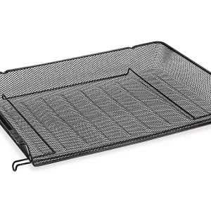 Wire Mesh Desktop Paper Tray - Black