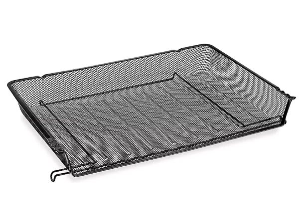 Wire Mesh Desktop Paper Tray - Black